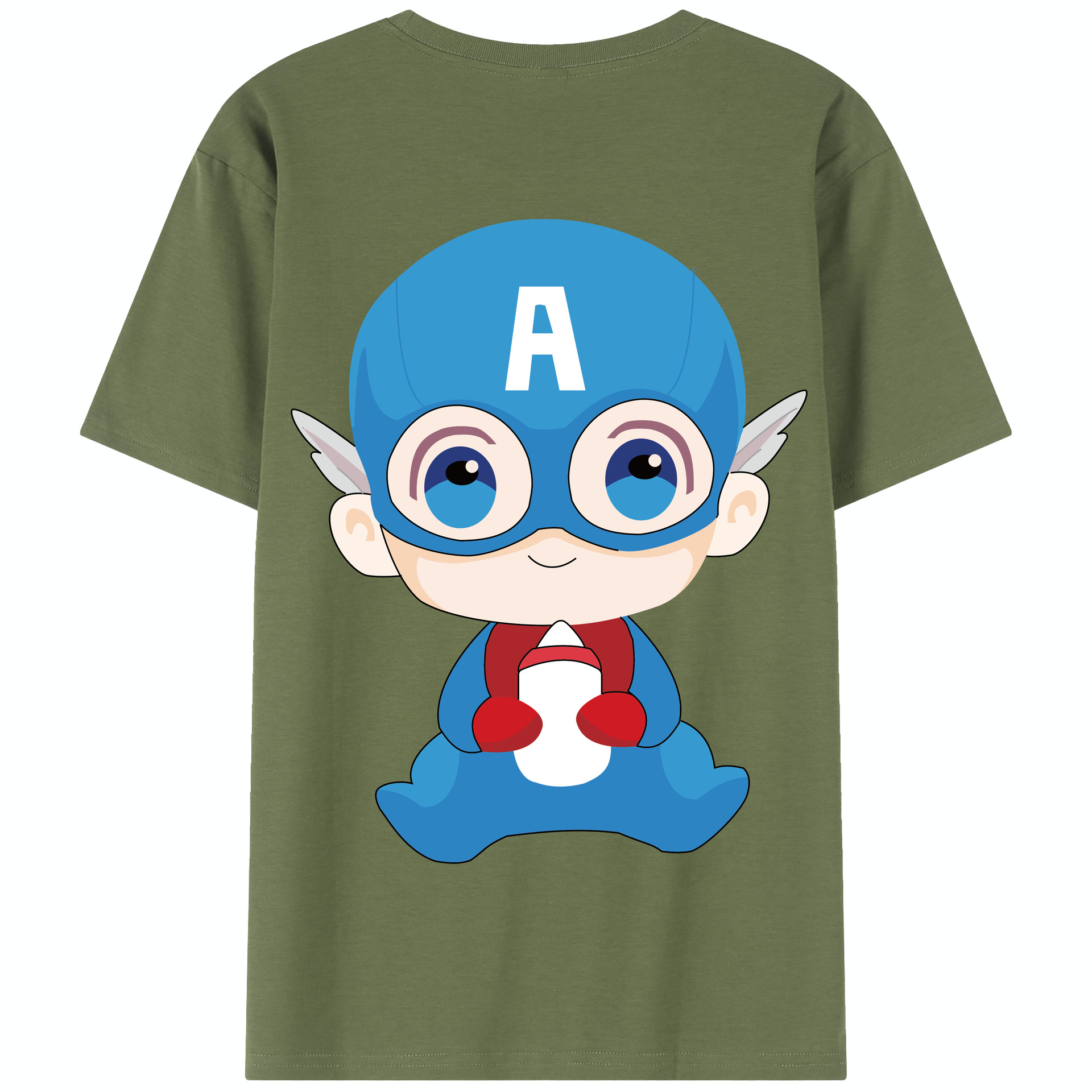 （画像用） アベンジャーズ The Avengers 綿100％半袖Tシャツ（背面プリント）